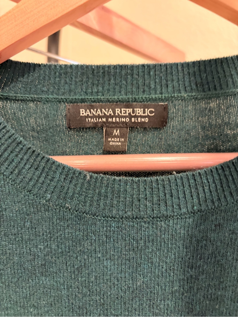 Banana Republic Merino Blend Crewneck Sweater - Teal Green
